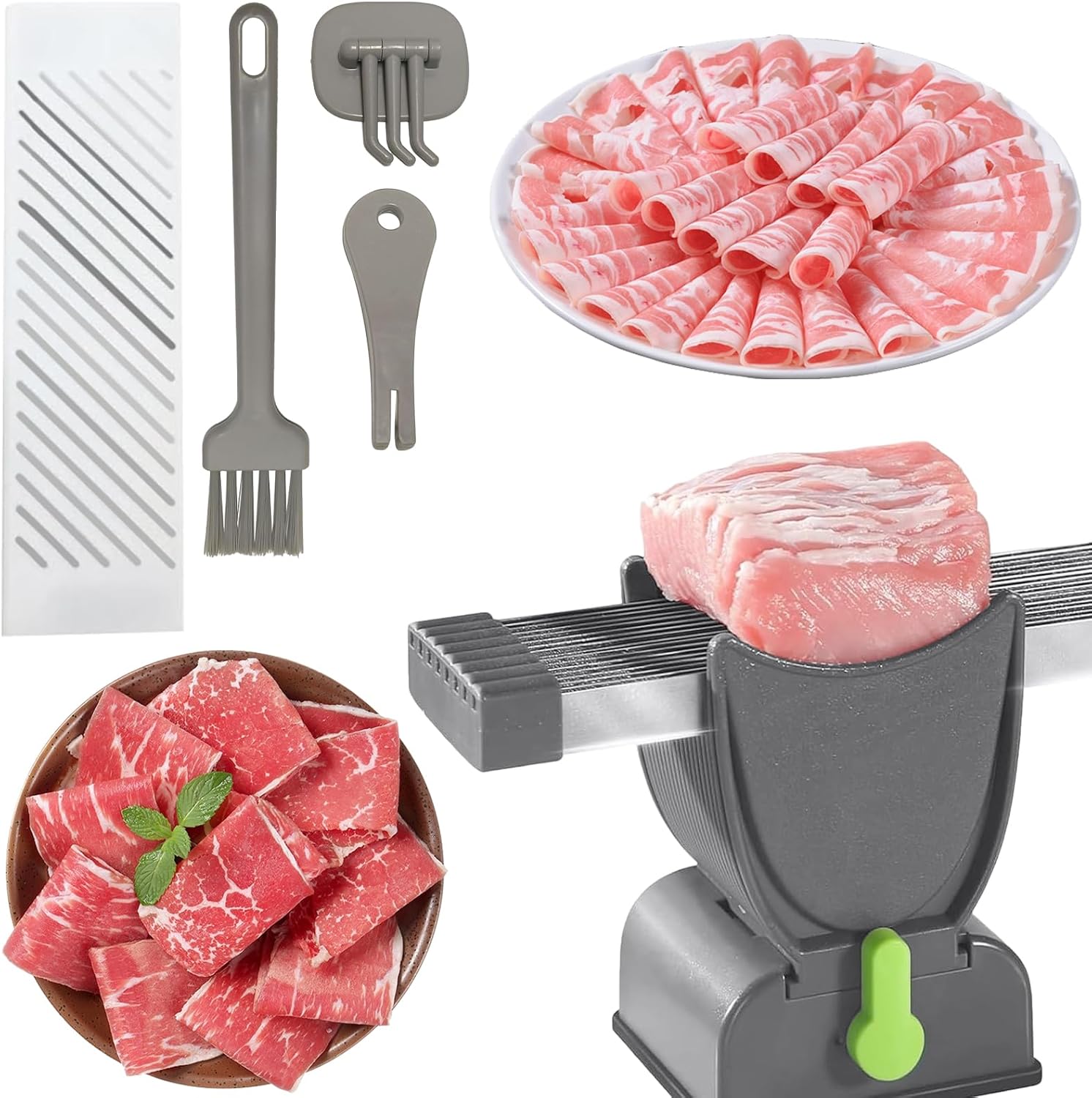 Trancheuse manuelle - découpe viande et légumes - usage cuisine polyvalent