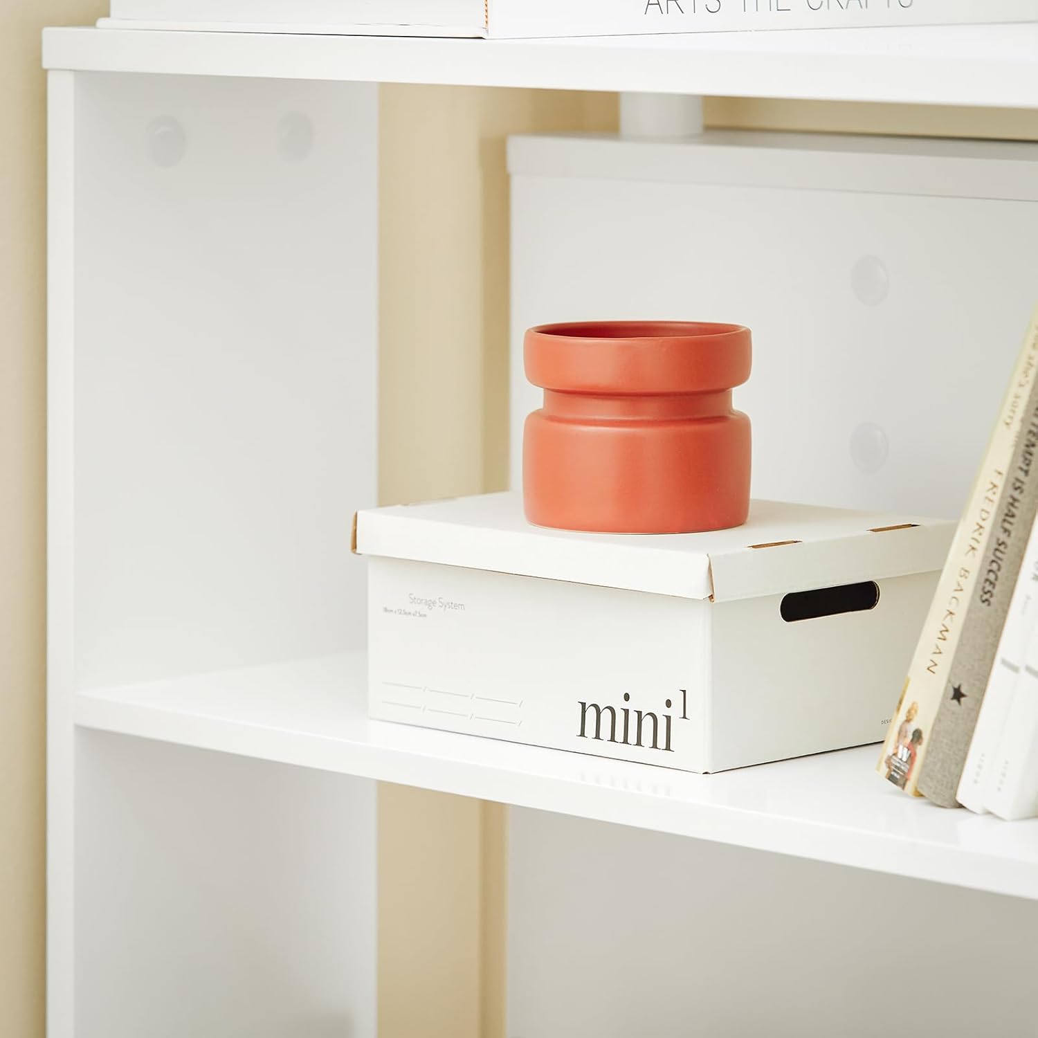 SoBuy - FWT35 série - bureau 3 étagères 1 tiroir, blanc, FWT35-W