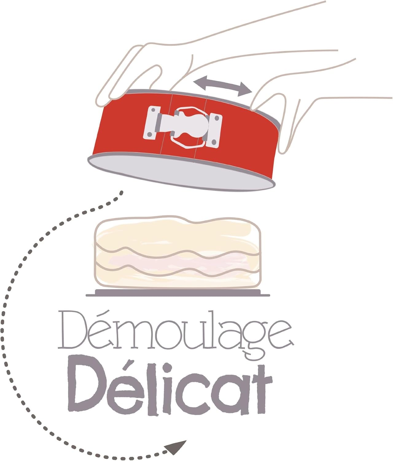 Tefal - Delibake moule à cake, 30 cm, acier carbone rouge J1640114