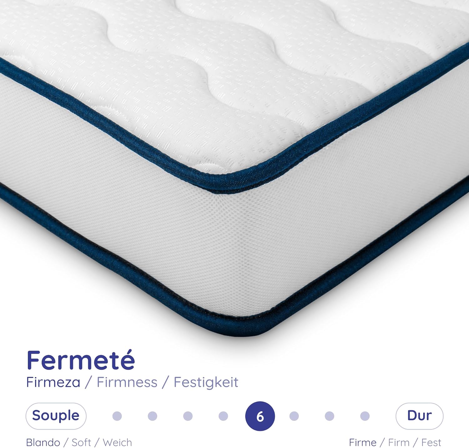 COSMOS - Upsilon - 90x200 cm - mousse mémoire, latex, 7 zones, réversible