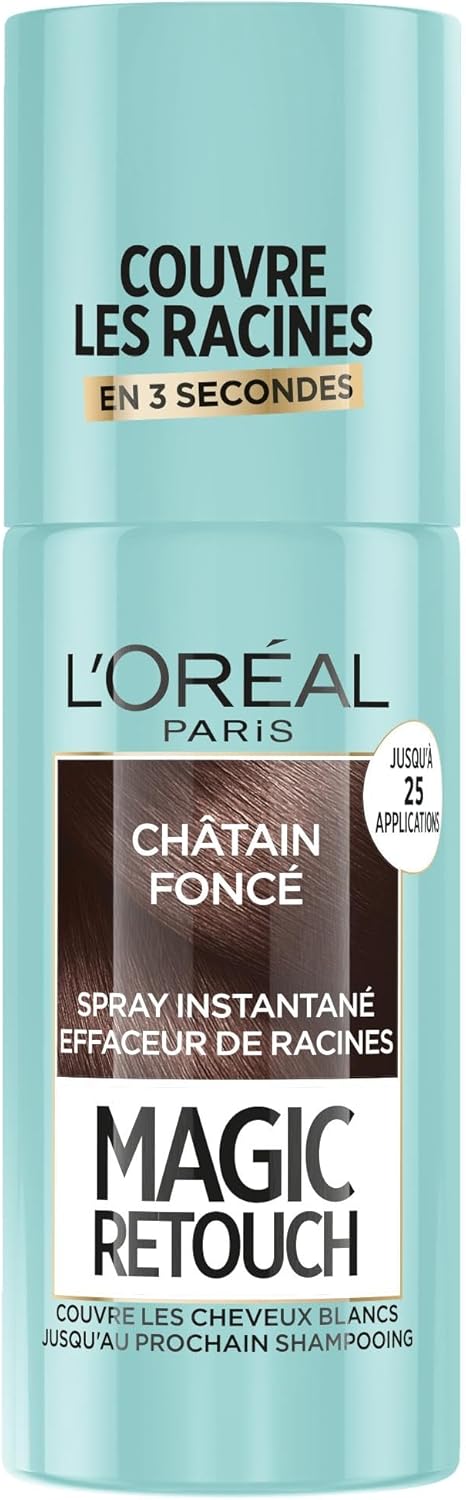 L’Oréal Paris - Magic Retouch - 75ml - Spray racines châtain foncé, correcteur cheveux blancs