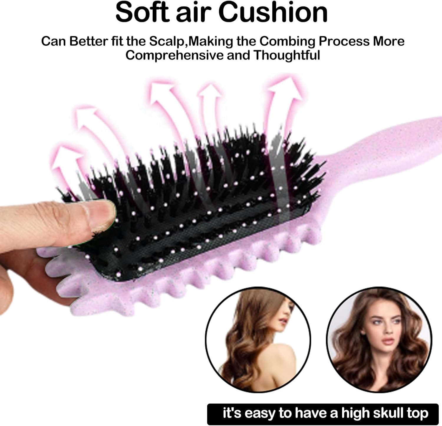 Brosse à boucler - 28cm - fixe, façonne les boucles, réduit frisottis