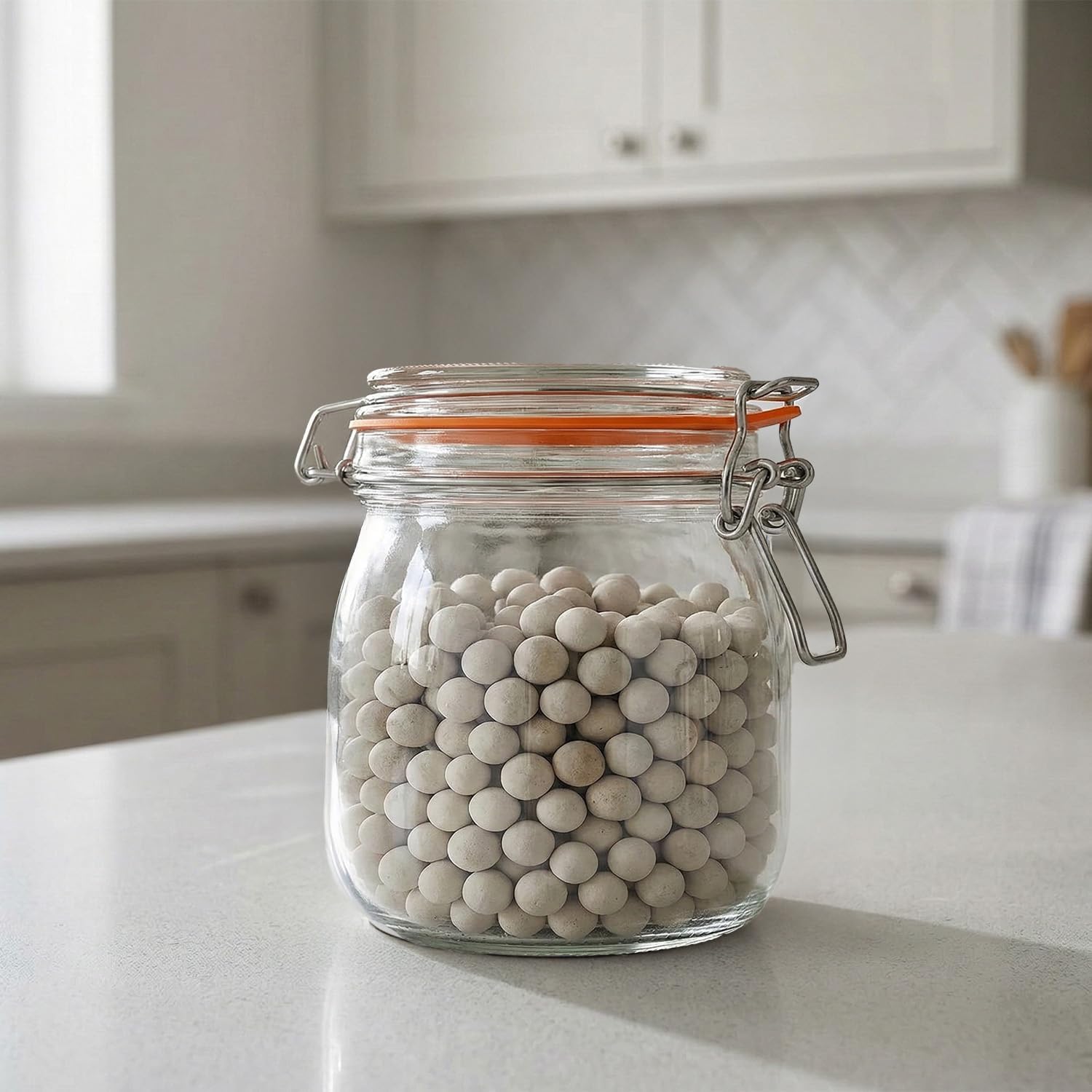 Tala - billes de cuisson en céramique - 32 cm - pot en verre, réutilisables, 700g