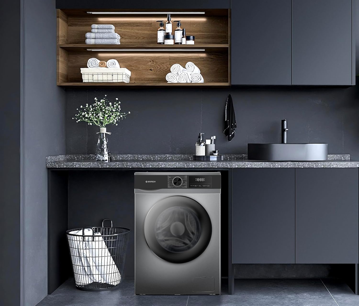 GEDTECH - Lave-linge frontal 9 kg - 1400 tr/min - 16 programmes - GLL91400DG