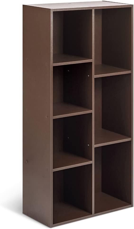maxiidealz Basics - Bibliothèque 7 compartiments - 50x24x106cm - cube, expresso
