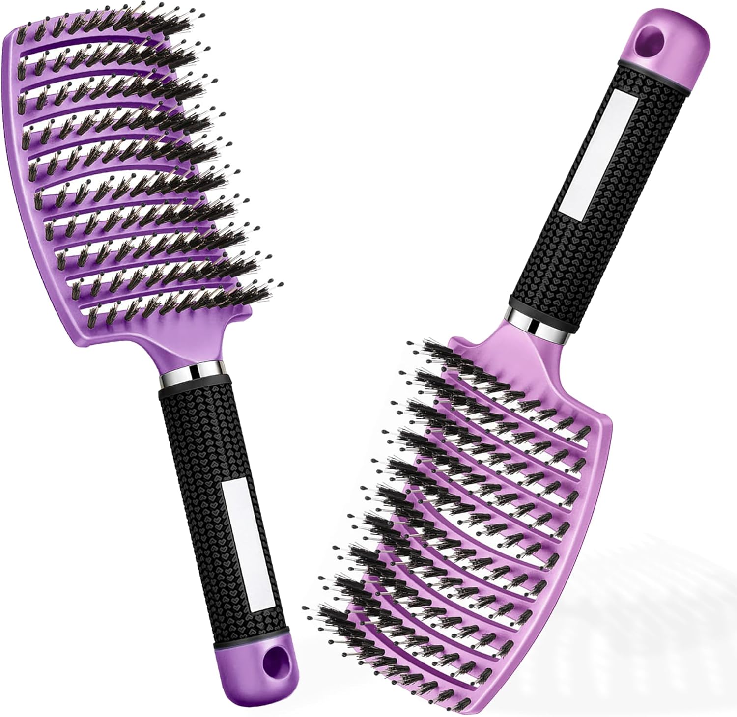 Brosse à cheveux - démêlante sanglier/nylon - antistatique, anti-casse, tous types de cheveux, adulte/enfant