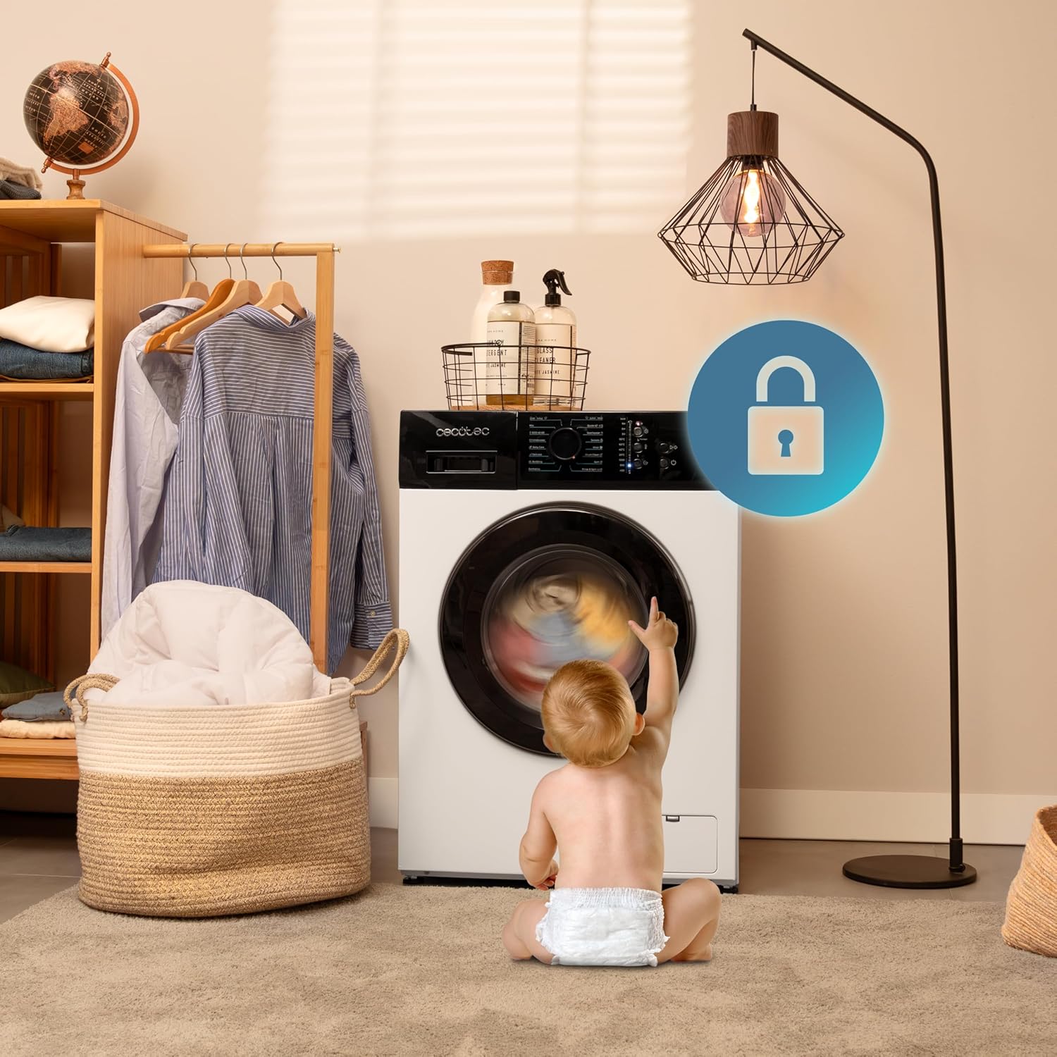 Cecotec - DressCode 620 E - 6 kg, 1000 RPM, 15 programmes, faible conso