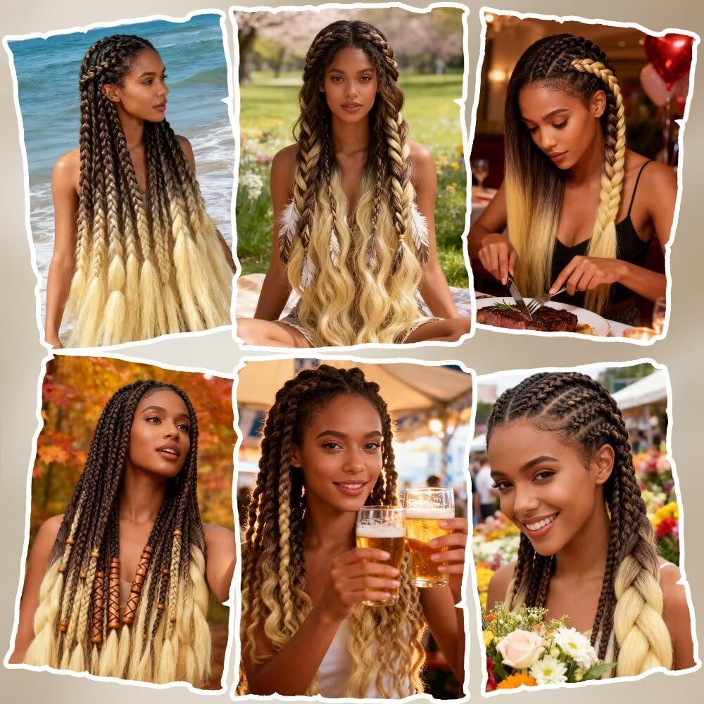 ShowJarlly - Pre Allungato Ombre Jumbo Treccia 100g/pz - Fibre haute température