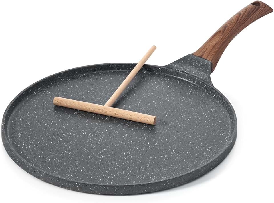 SENSARTE - Poêle à crêpes granit 26cm induction, poignée confort