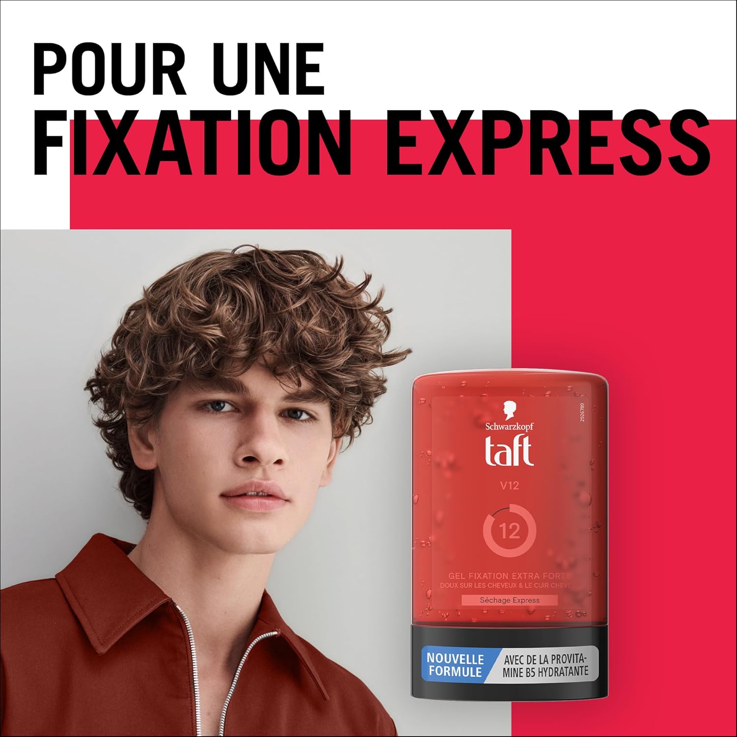 Schwarzkopf - Taft V12 - gel coiffant 250ml - fixation forte, séchage rapide