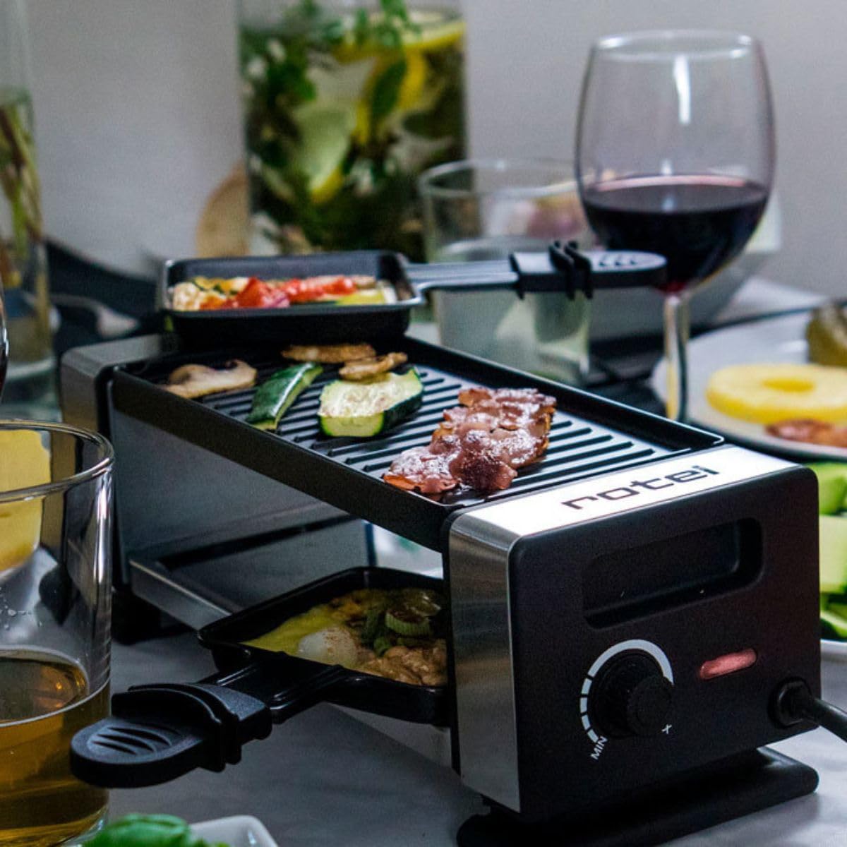 Rotel - Duo poêlons à raclette - 18,5x9x1,5cm - revêtement PTFE