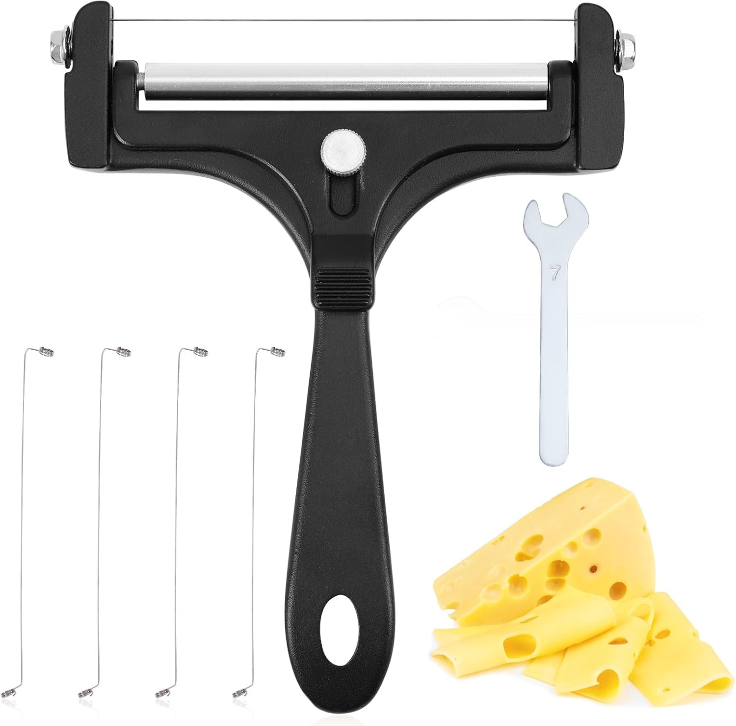 Gosknor - kit coupe-fromage inox réglable, 8 fils, portable