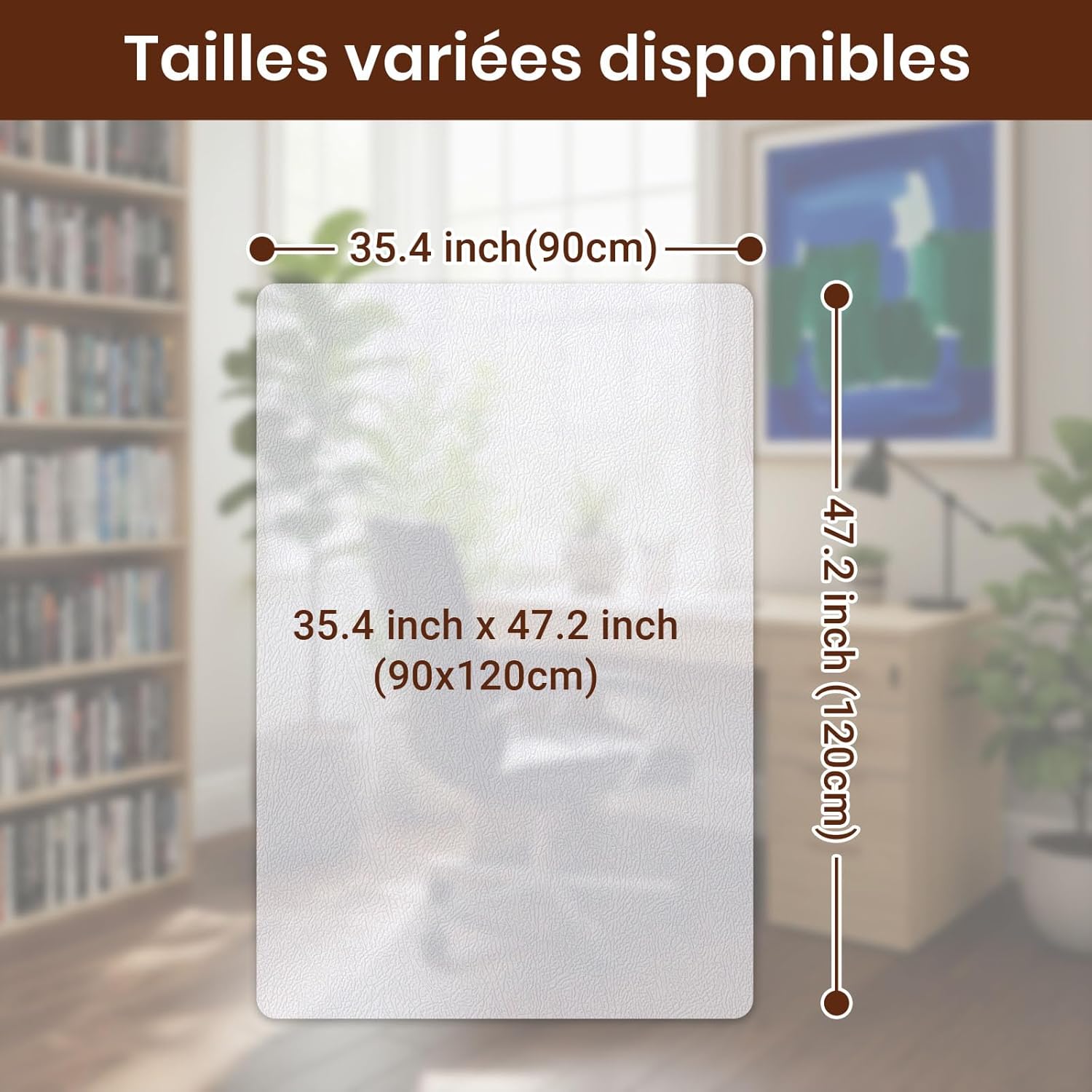 COSYLAND - Tapis de sol effet givré - 90x120cm - Antidérapant, protège-parquet