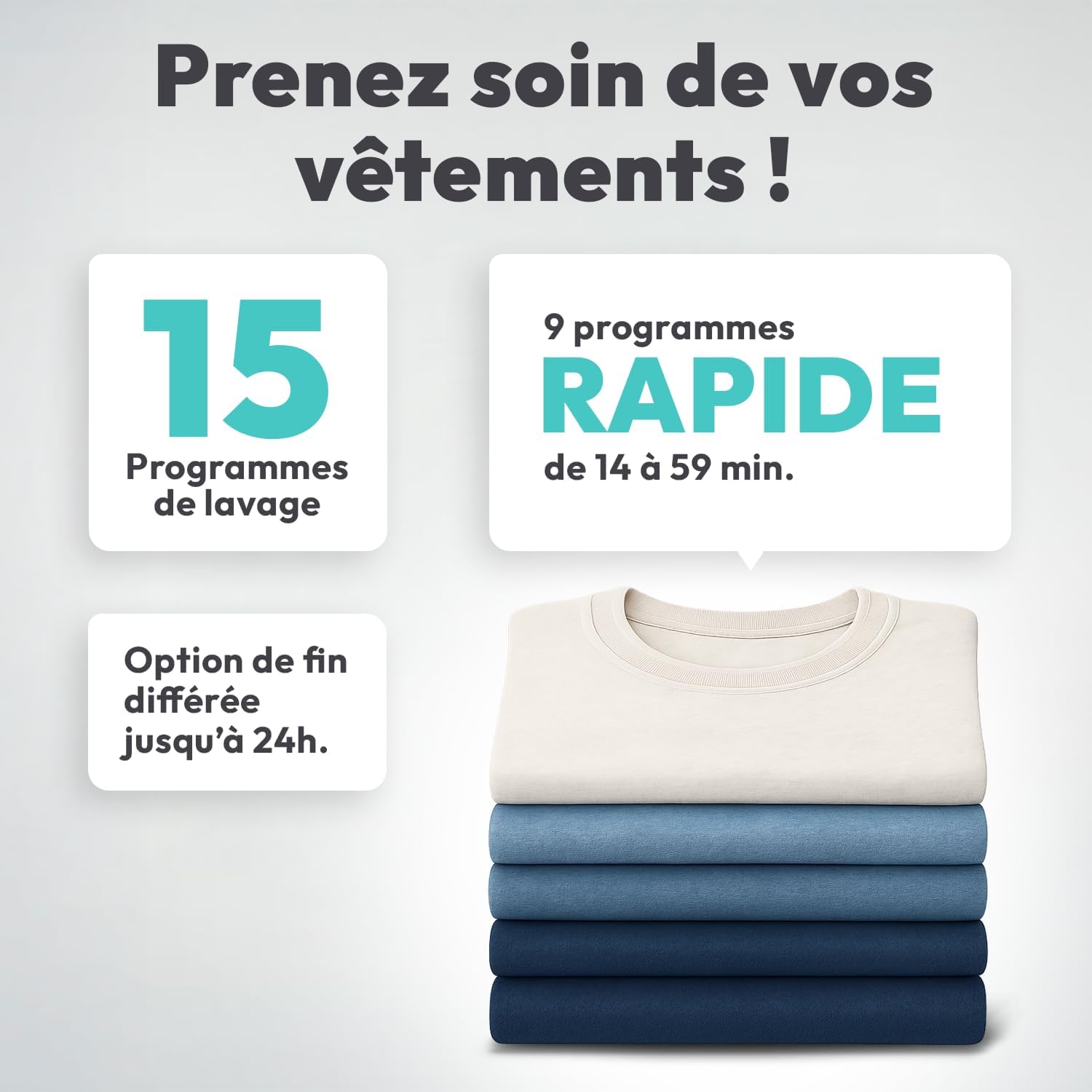 Candy - Série CS 148T - 8kg, 1400trs, écran digital, 85x60x52cm - CS 148TMBBE/FR