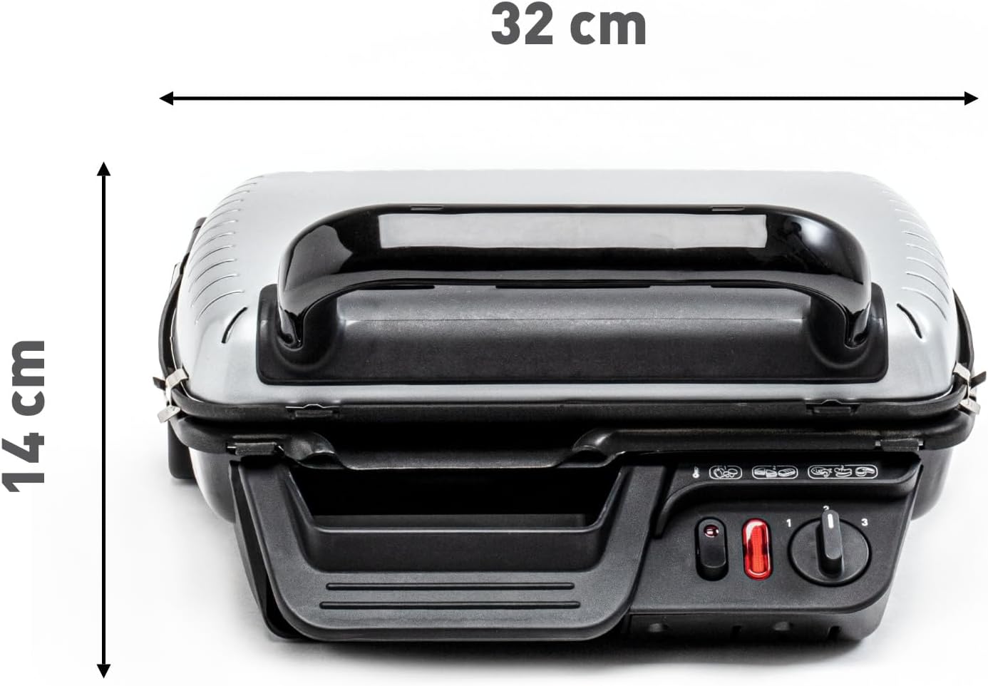 Tefal - Grill Ultra Compact - 2000W, plaques antiadhésives, lave-vaisselle, bac récupération jus, GC305012