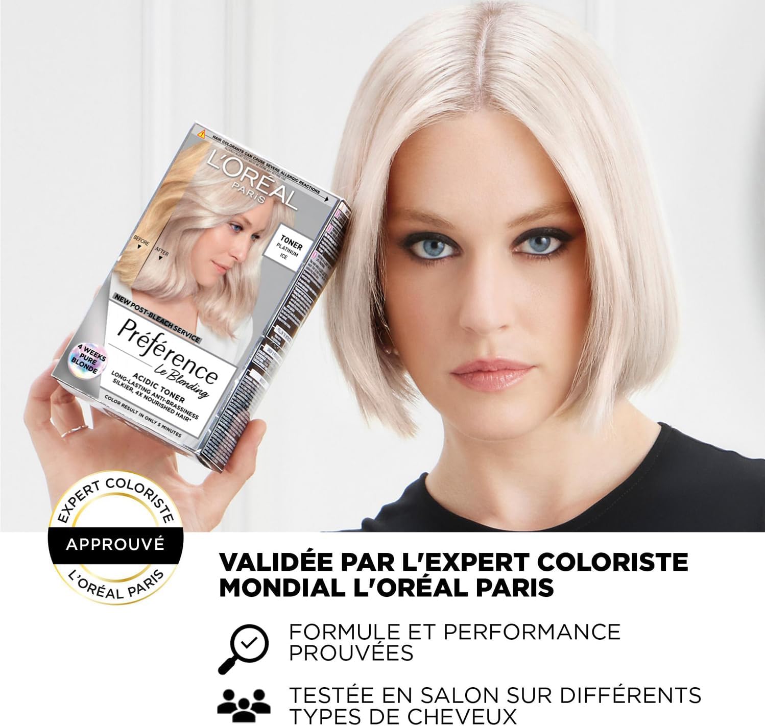 L'Oréal Paris - Préférence Le Blonding - 2 produits - Routine décoloration blond platine et soin blond irisé