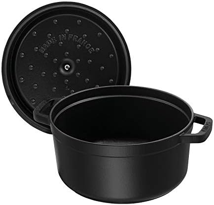 STAUB - cocotte ronde fonte émaillée - 24cm 3.8L 4 pers - noir mat