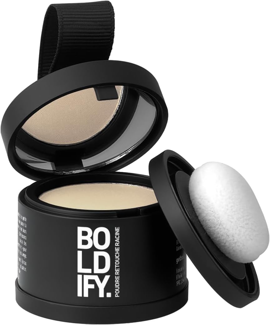 BOLDIFY - Poudre de Racine Blond Clair - 4g - retouche instantanée, camoufle cheveux gris