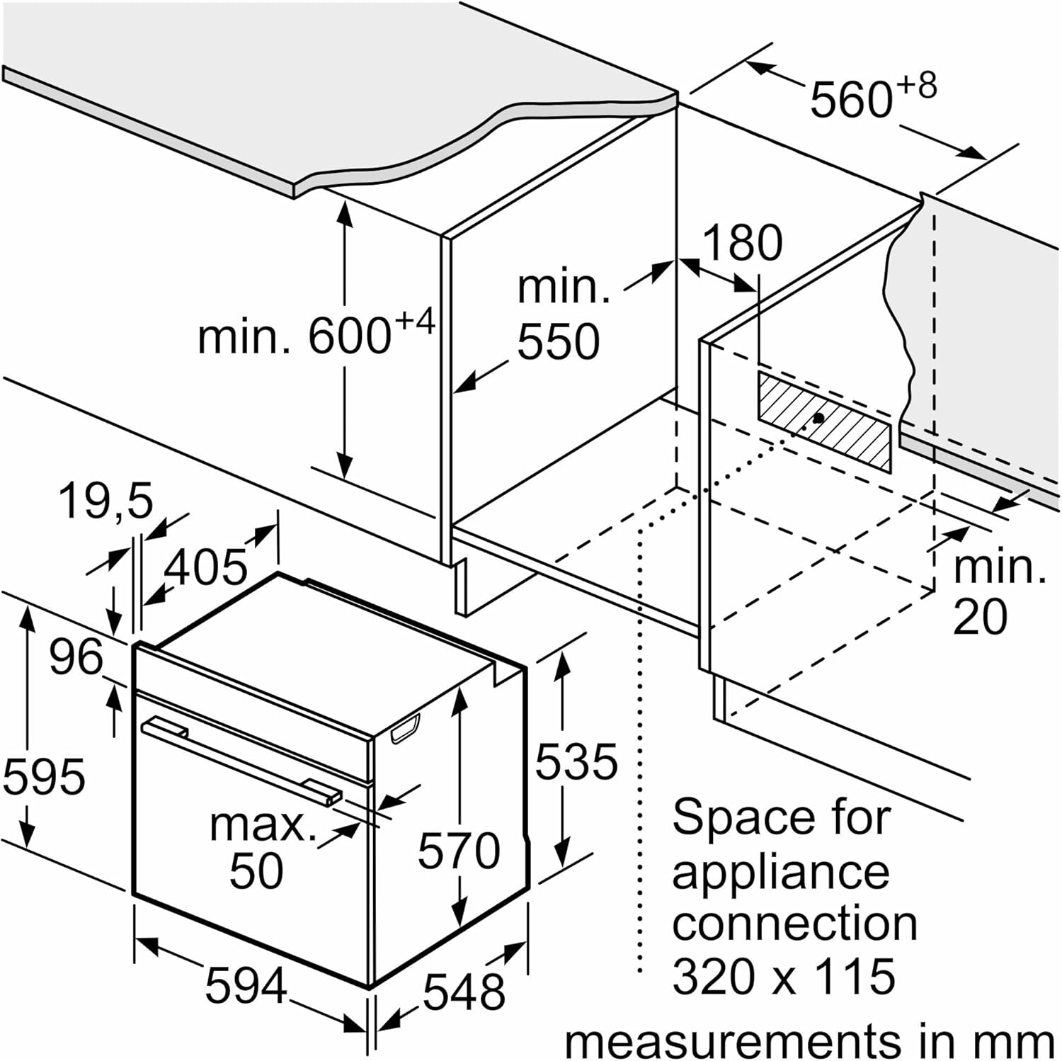 Bosch - Four encastrable Série 4, noir, multifonction, HQA534BB3