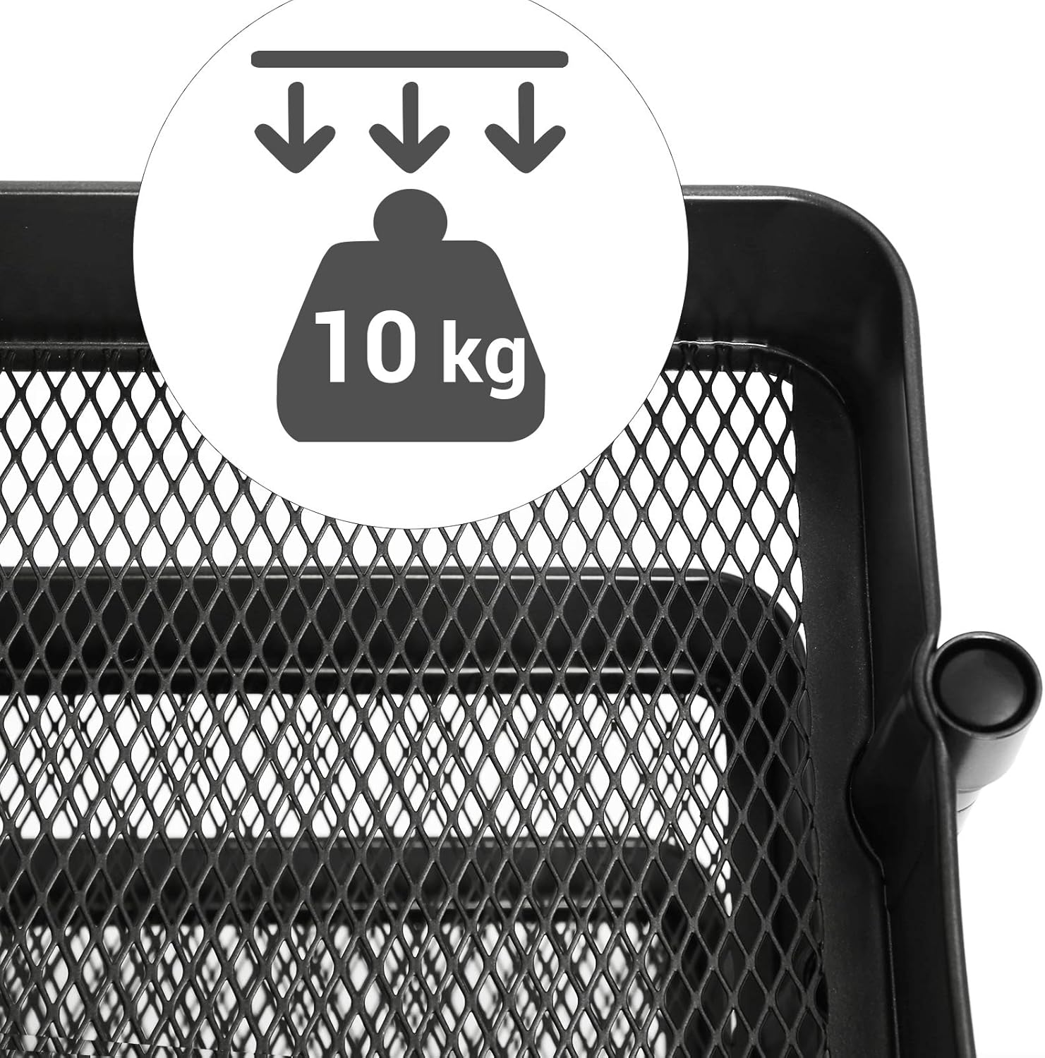 SONGMICS - chariot 3 niveaux, 43x35x73,5 cm, tablette réglable, 6955880309108