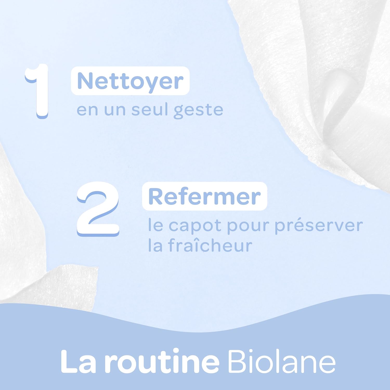 Biolane - Lingettes bébé lot 6x75 - 450 unités - nettoyage doux sans rinçage