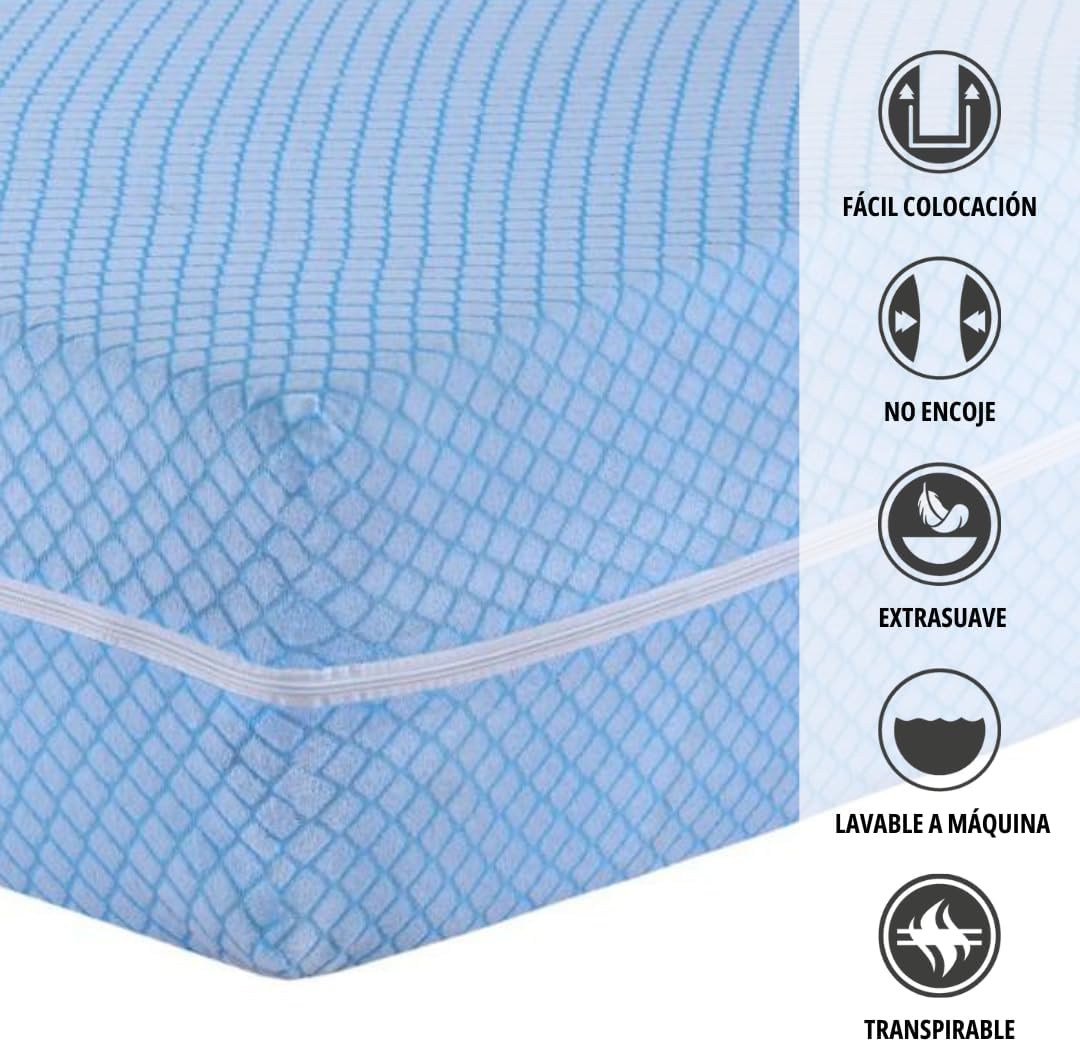 Degrees Home - Teide - 140 cm - housse matelas anti-acariens, douce, lavable