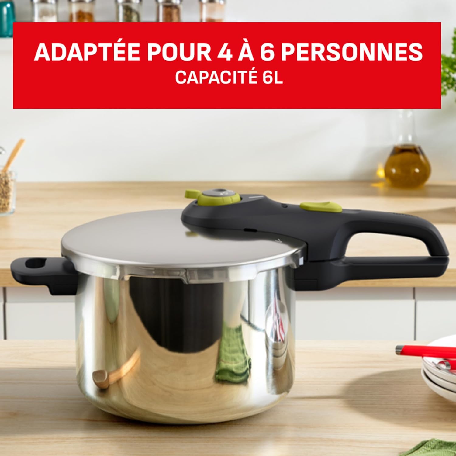 Tefal - Secure 5 Neo - 6L inox - cuisson rapide, 2 programmes, P2530738