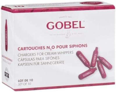 GOBEL - cartouches N₂O pour siphons - acier recyclable - lot de 10