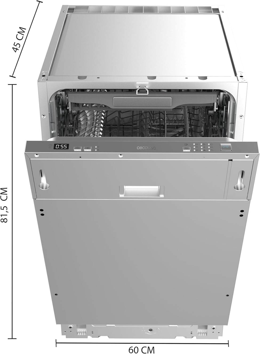 Cecotec - Bolero Aguazero 4101 Full-BI - 11 couverts - 6 programmes, faible conso, départ différé, AquaStop, 1850W, 4101