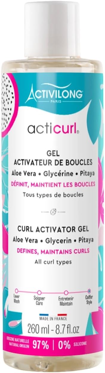 Activilong - Gel activateur Acticurl 260ml - boucles définies, 97% naturel