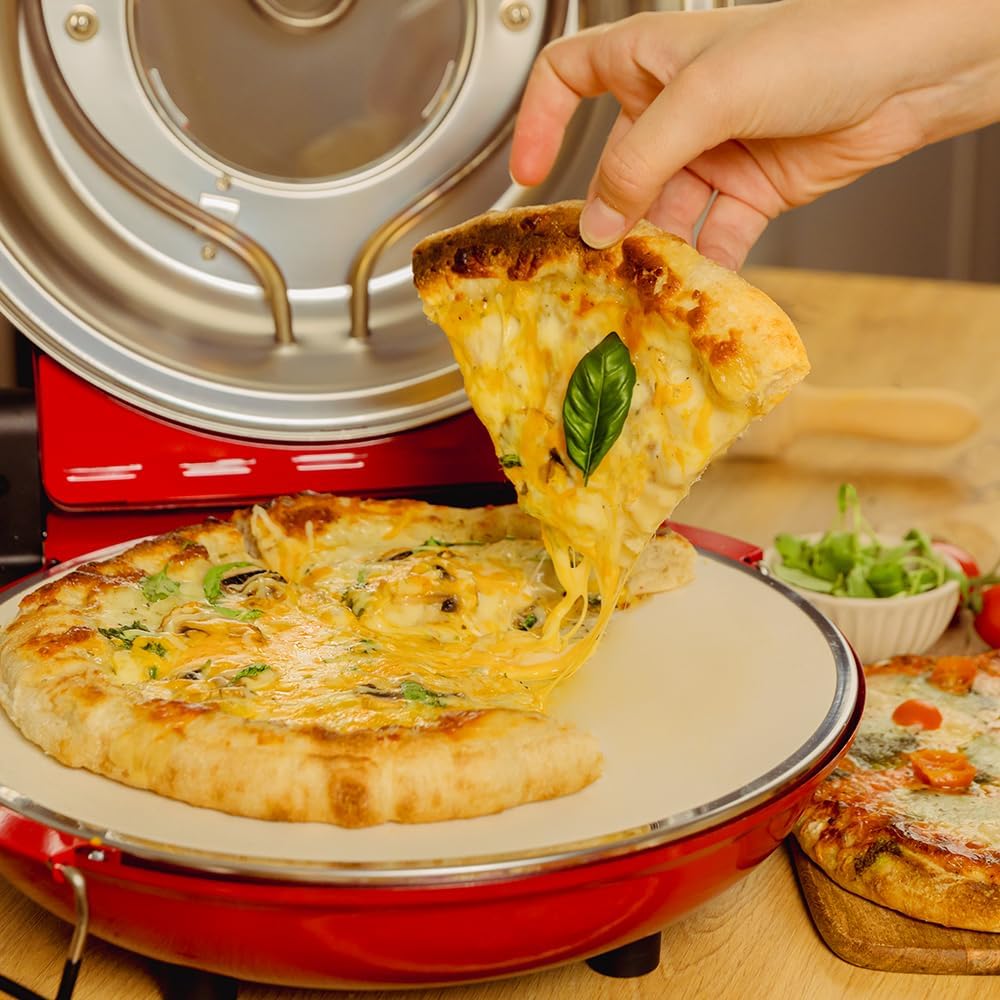 Cecotec - Fun Pizza&Co Mamma Mía - 1200W - four à pizza, 420°C, pierre, minuteur, fenêtre