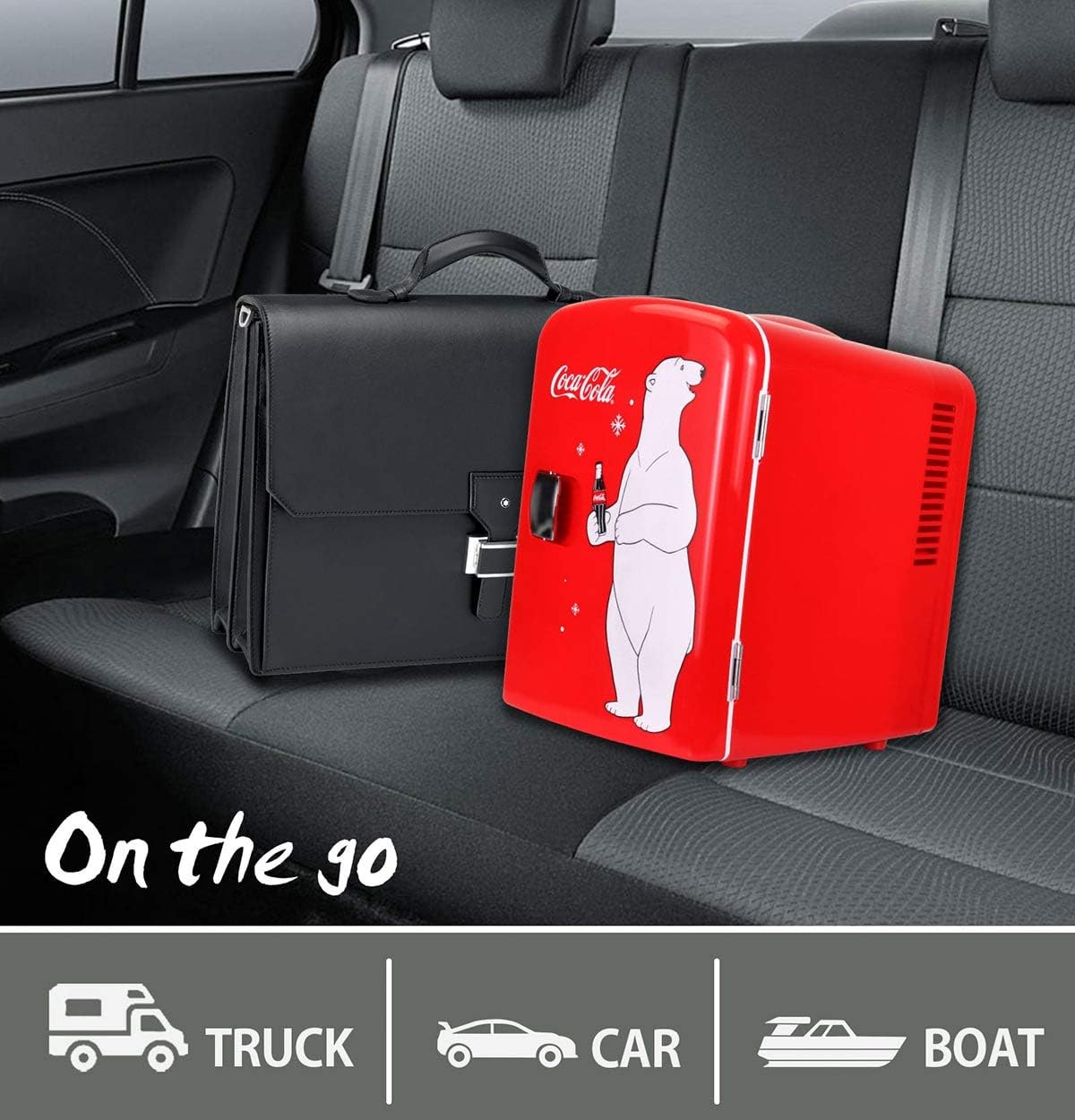 Coca-Cola - Mini Frigo 4L - compact, portable, 6 canettes, rouge