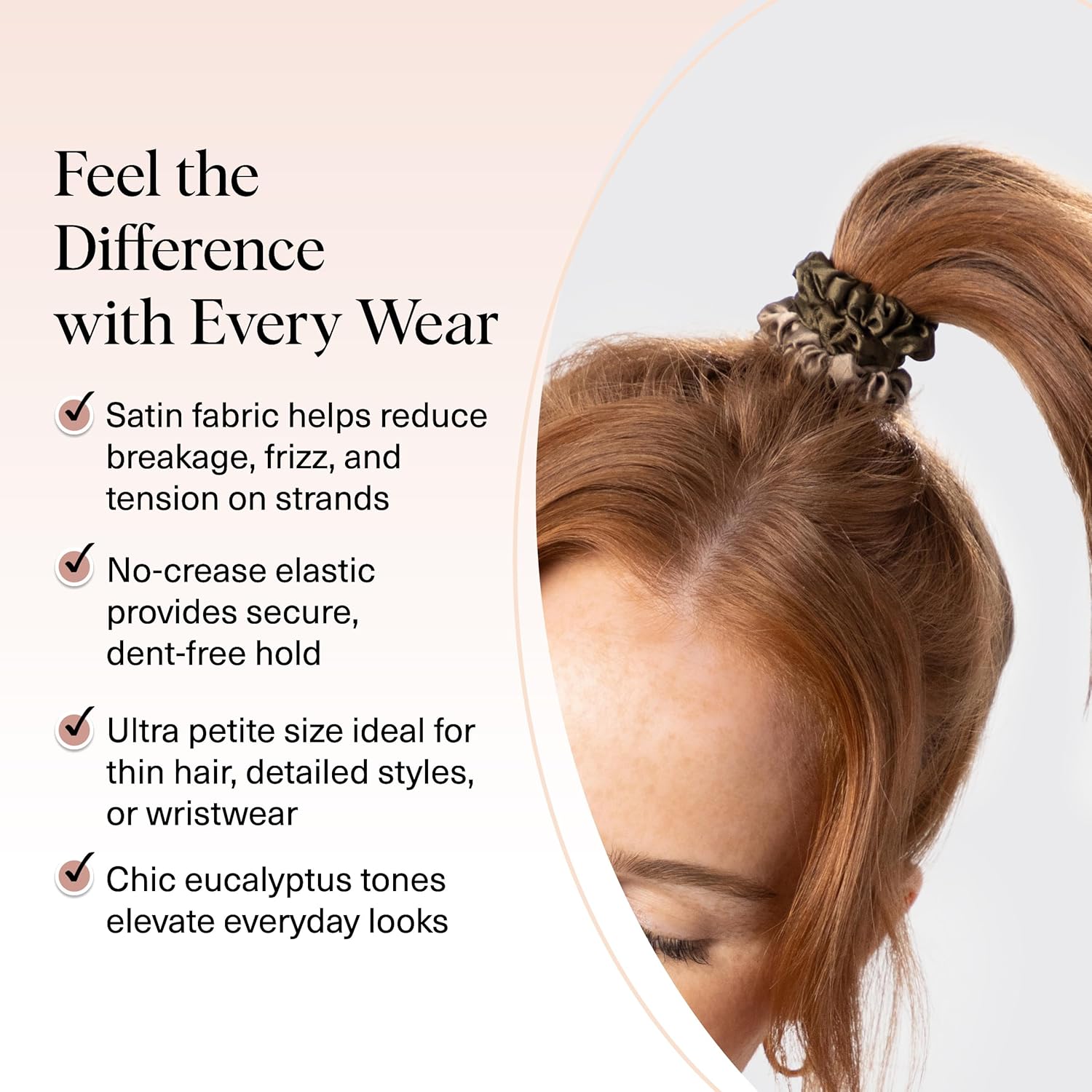 Kitsch - Chouchous satin ultra-fins - lot de 6 - doux anti-frisottis