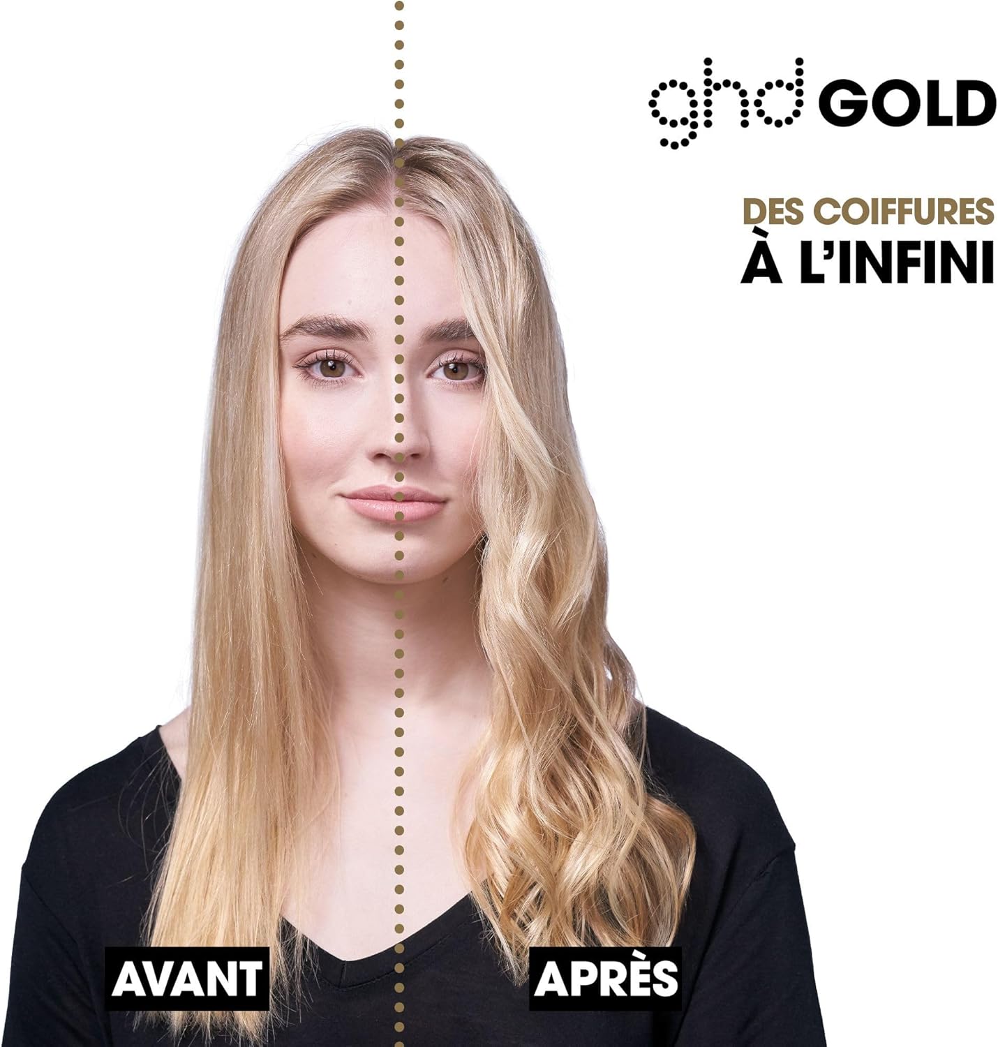 ghd - Gold Series - lisseur cheveux - design arrondi, brillance 65%, sans chaleur extrême