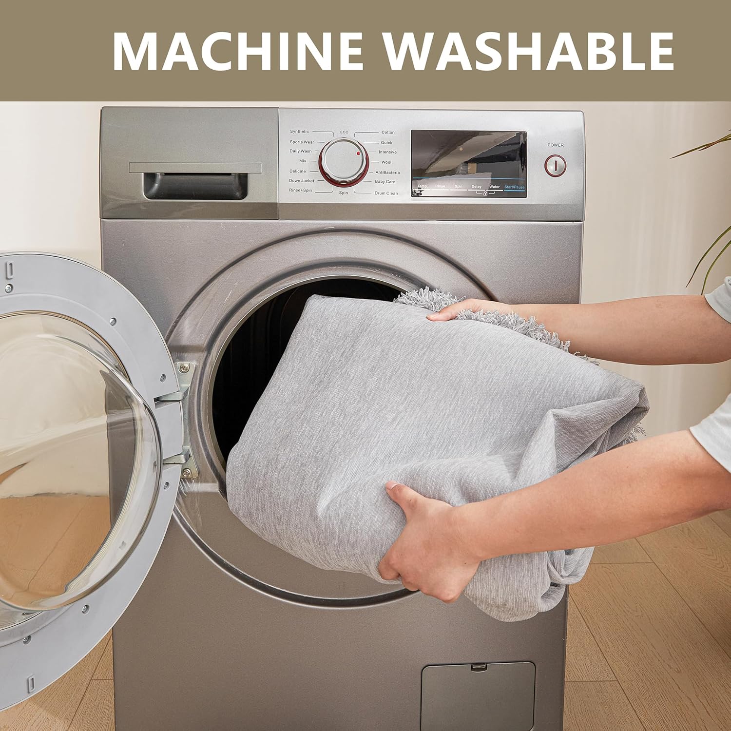 MYSKY HOME - housse canapé - 180x260cm - anti-rayures, gris clair