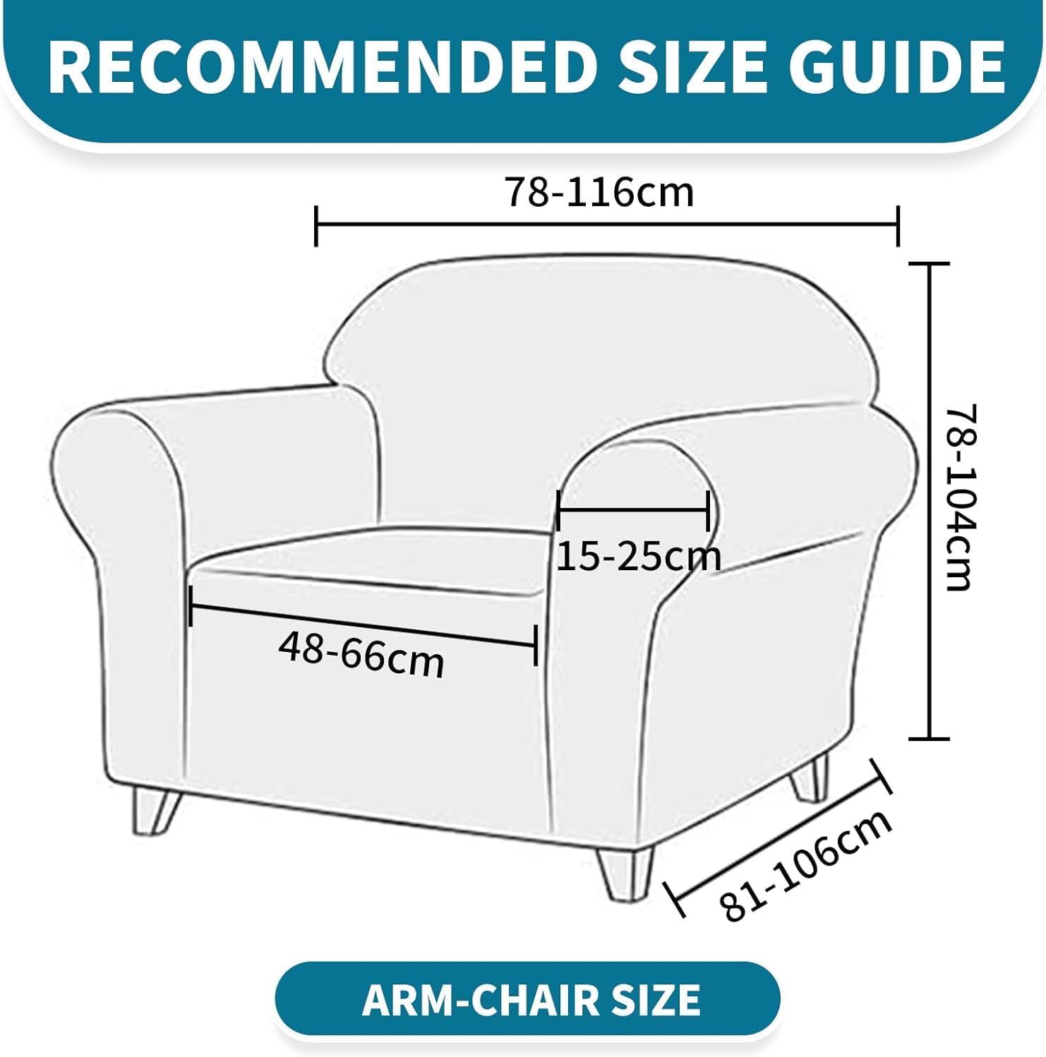Housse de canapé 1 place - extensible, antidérapante, gris clair
