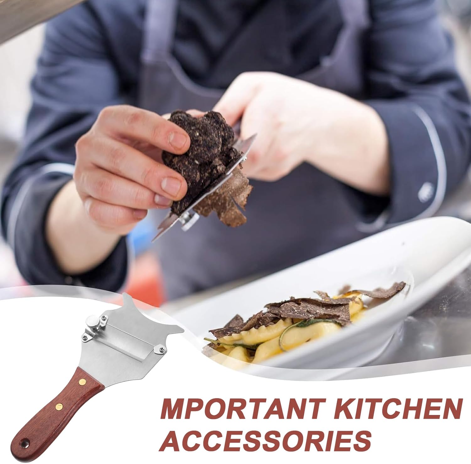 Coupe Truffe - trancheuse inox réglable 19,5x8 cm, multi-usages