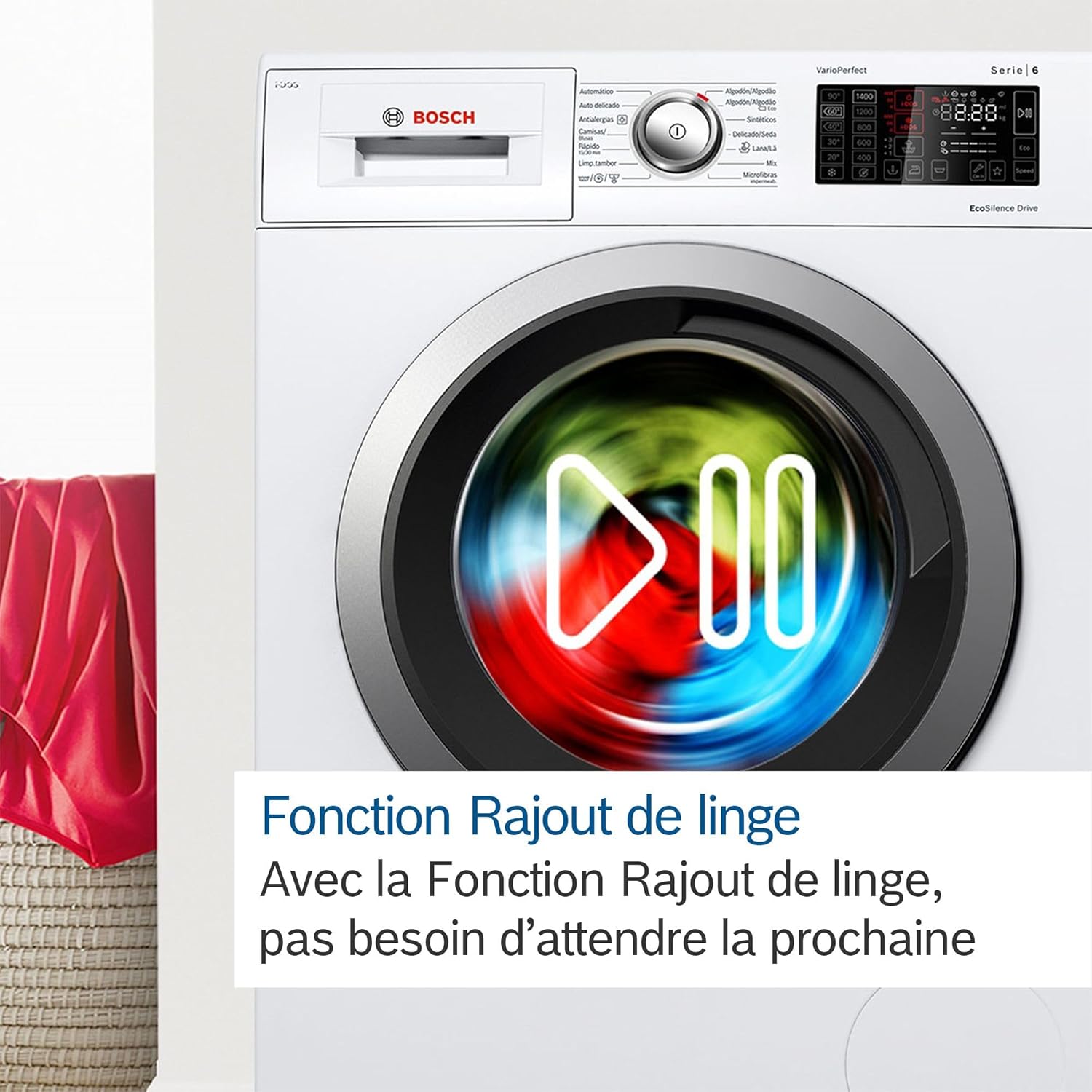 Bosch - lave-linge Série 6, 9 kg, 1400 trs/min, blanc - WGG244Z3FR