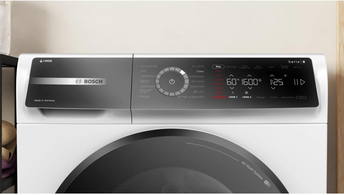 Bosch - lave-linge Série 8 - 10 kg, 1600 trs/min, blanc - WGB256A2FR