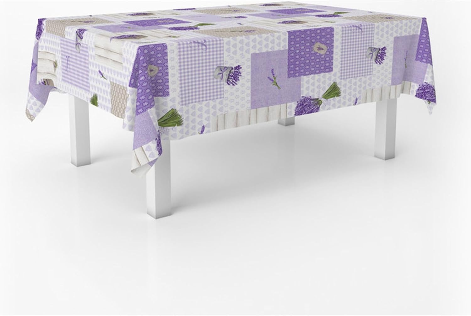 Nappe en toile cirée - rectangulaire 180x140 cm - anti-taches, imperméable, facile à entretenir