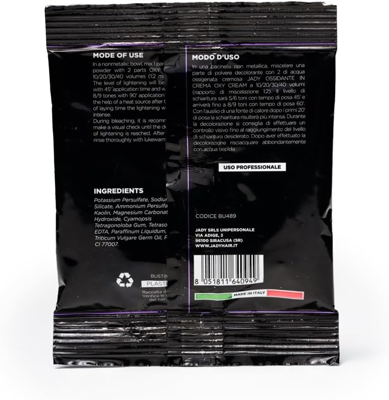 JaDy - Poudre Décolorante Blu 35g - éclaircit 9 tons, huile de germe de blé