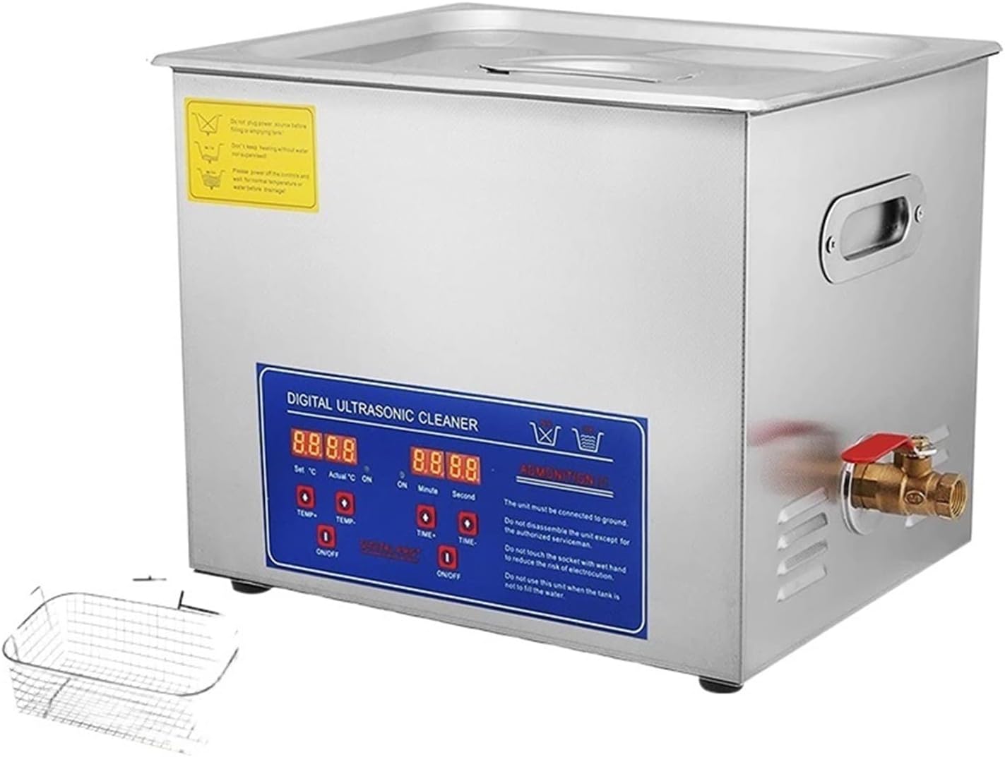 Nettoyeur à ultrasons - capacité 15L - lave-vaisselle portable, stabilité