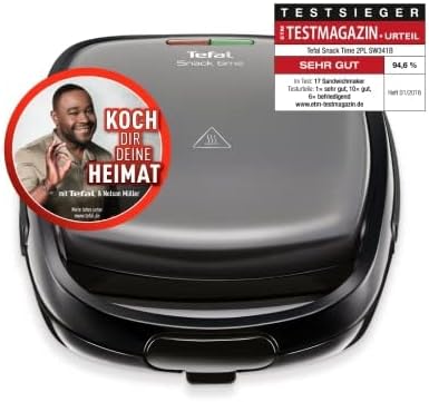 Tefal - Snack Time SW341B - compact - gaufres, sandwiches, 700W