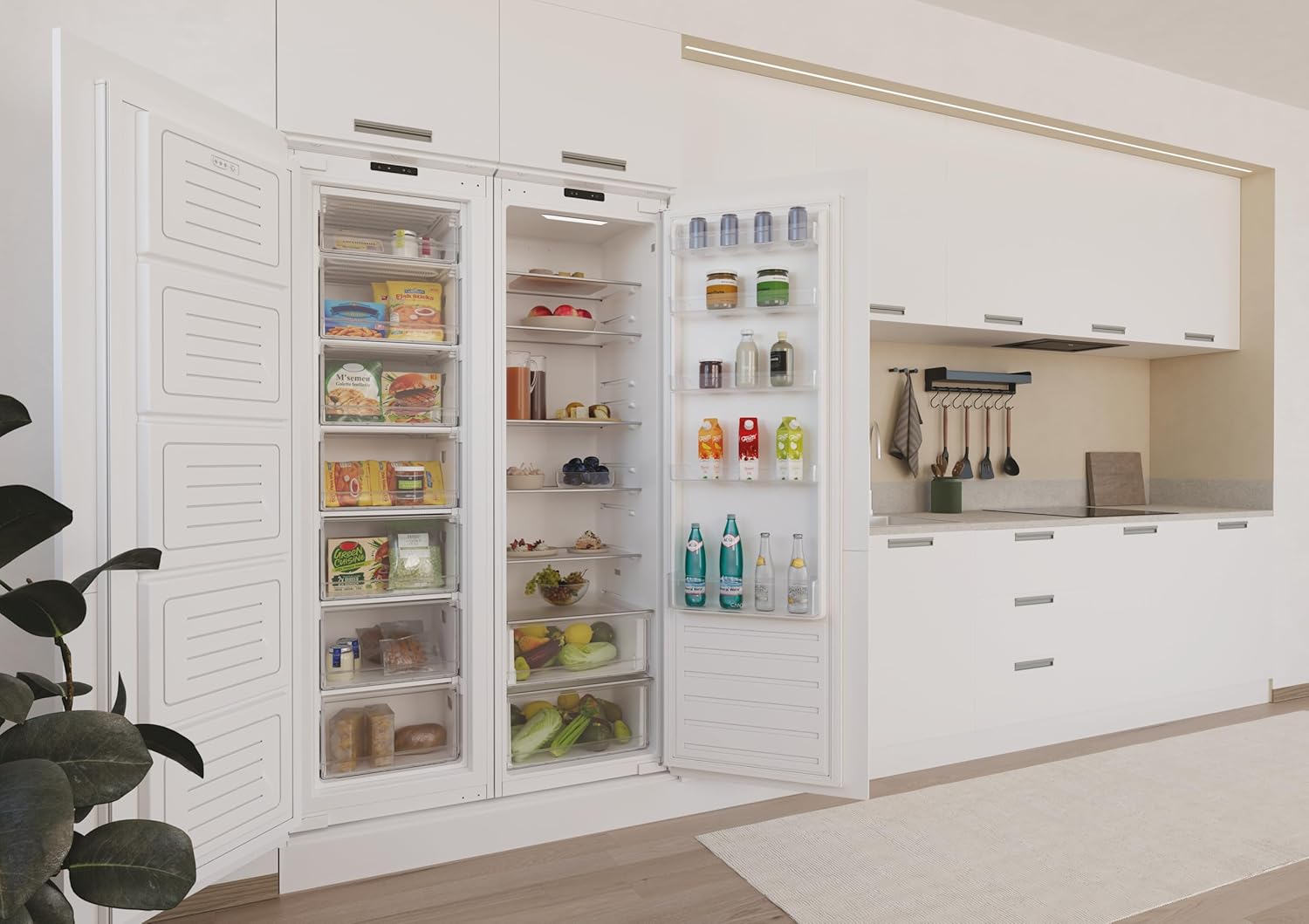 Candy - Réfrigérateur 1 Porte, 178cm, 316L, LED, 39dB, porte réversible, CMS518EW