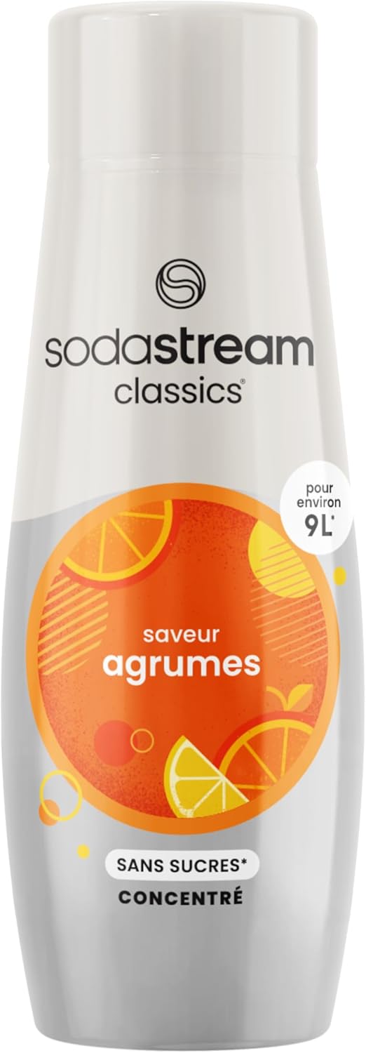 SodaStream - Concentré Agrumes Sans Sucres - 440 ml - Prépare jusqu’à 9 L de soda