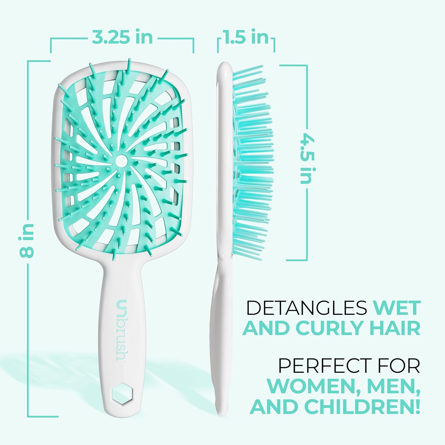 FHI Heat - UNbrush Plus - ultra légère - 84 poils UltraFlex, démêle cheveux mouillés/secs