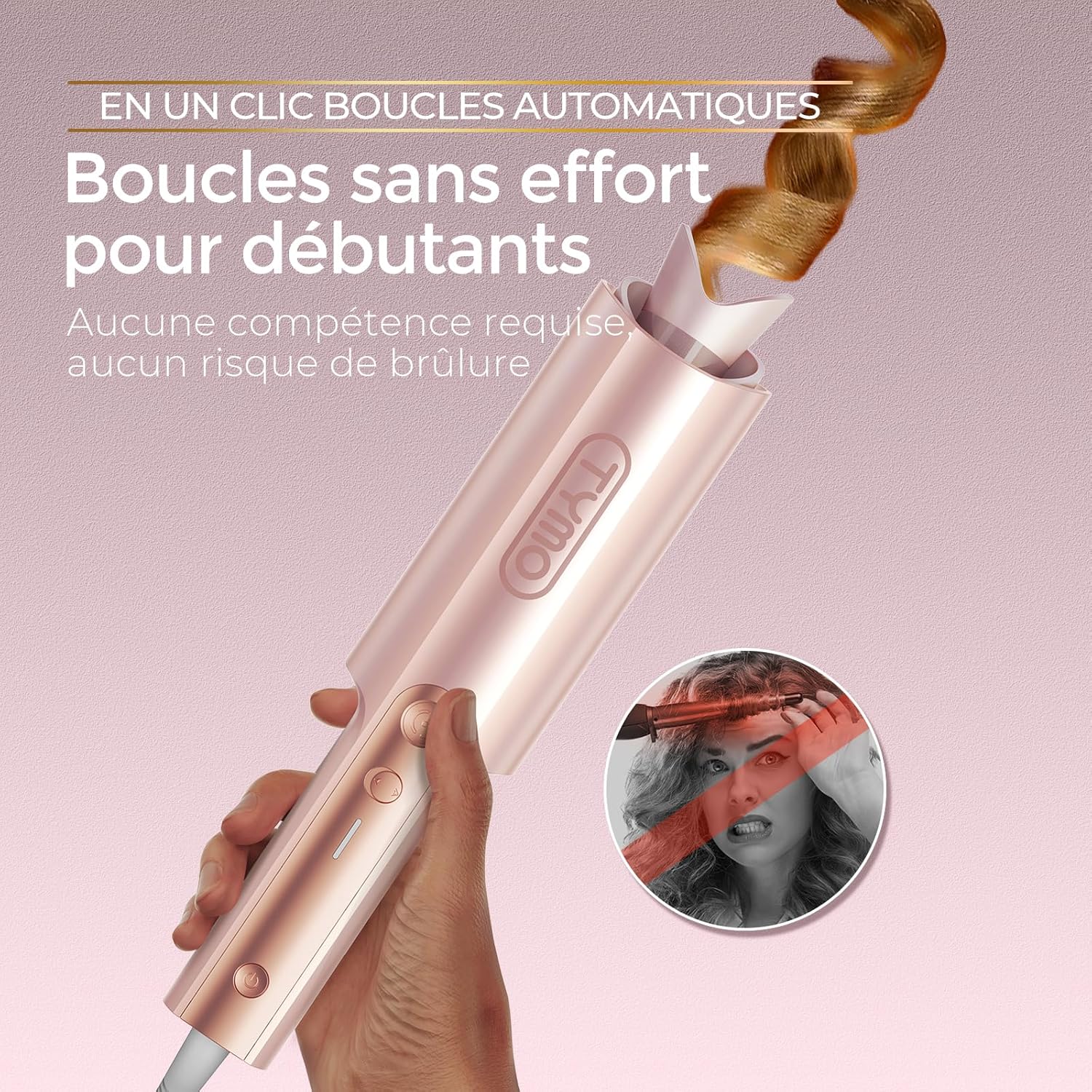 TYMO - Curlpro Plus - 32mm - boucleur automatique, anti-brûlure, chauffage rapide