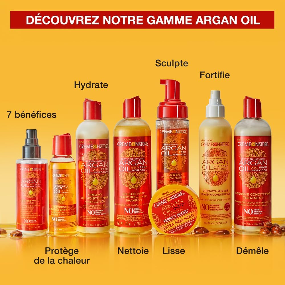 Creme of Nature - Argan Oil Mousse - 207ml - Brillance, hydratation, cheveux bouclés