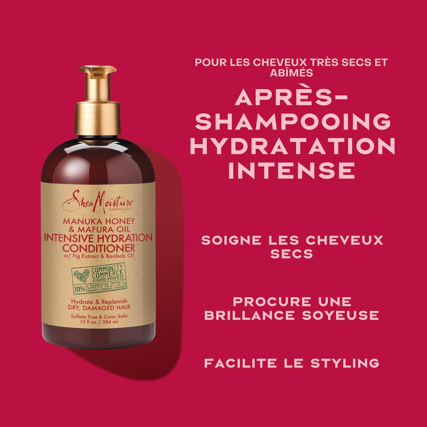 Shea Moisture - Hydratation Intense - 384ml - Miel Manuka & Mafura