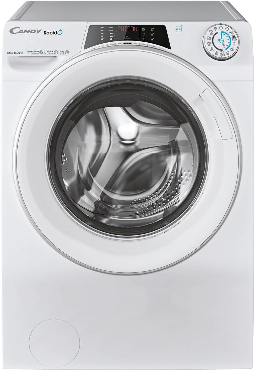 Candy - lave-linge série RO - 12kg, 1400trs, WiFi - 85x60x67cm - RO14126DWMST-S